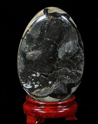 Septarian Dragon Egg Geode - Crystal Filled #88288